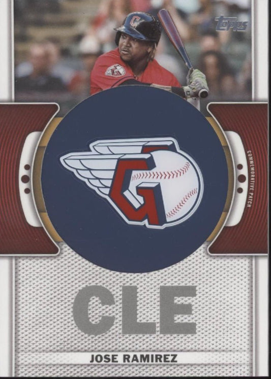 Jose Ramirez 2023 Topps Series 1 Commemorative Team Logo Patch TLP - JRA - Collector Store LLC