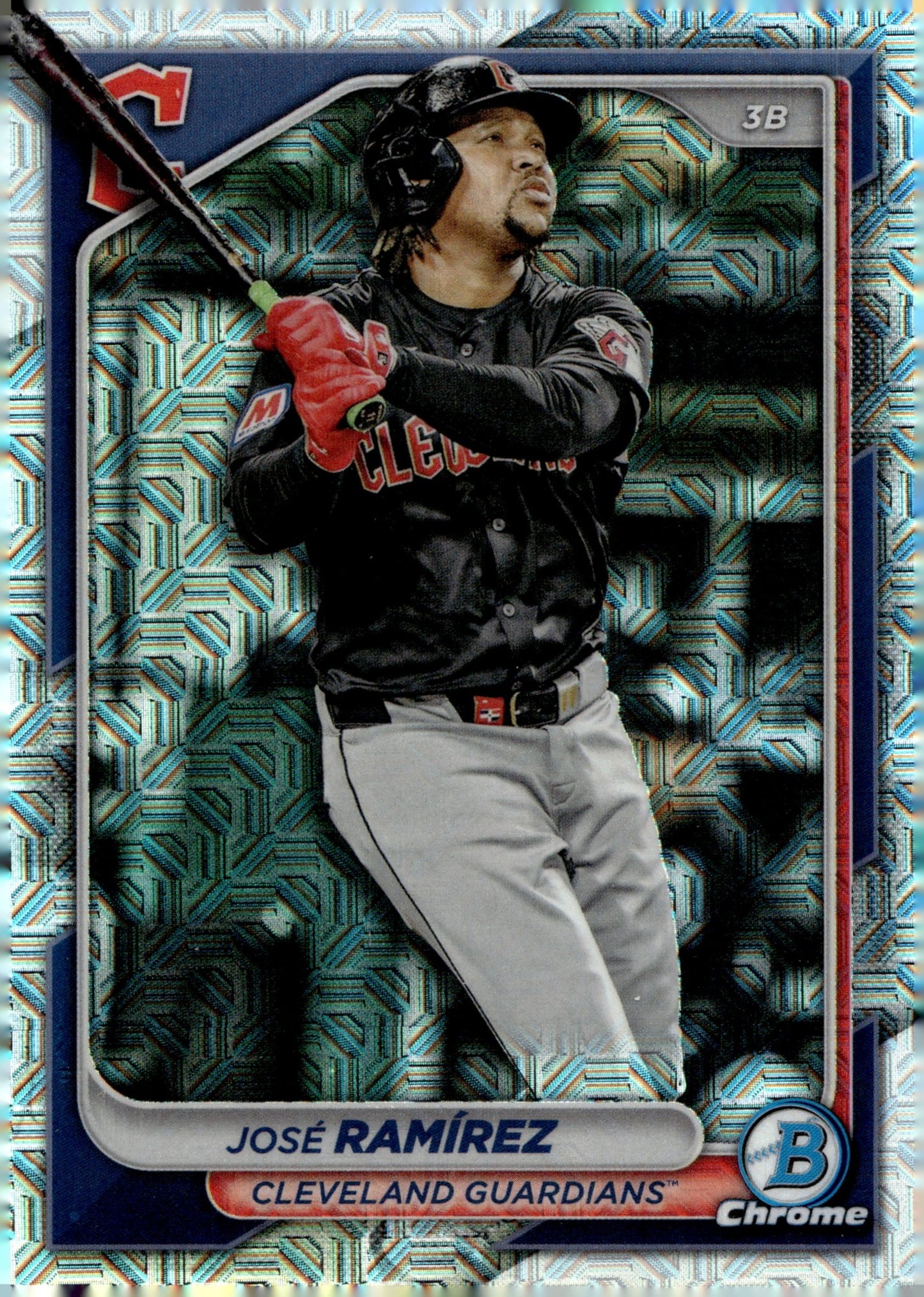 Jose Ramirez 2024 Bowman Chrome Mojo Refractor 93 - Collector Store LLC