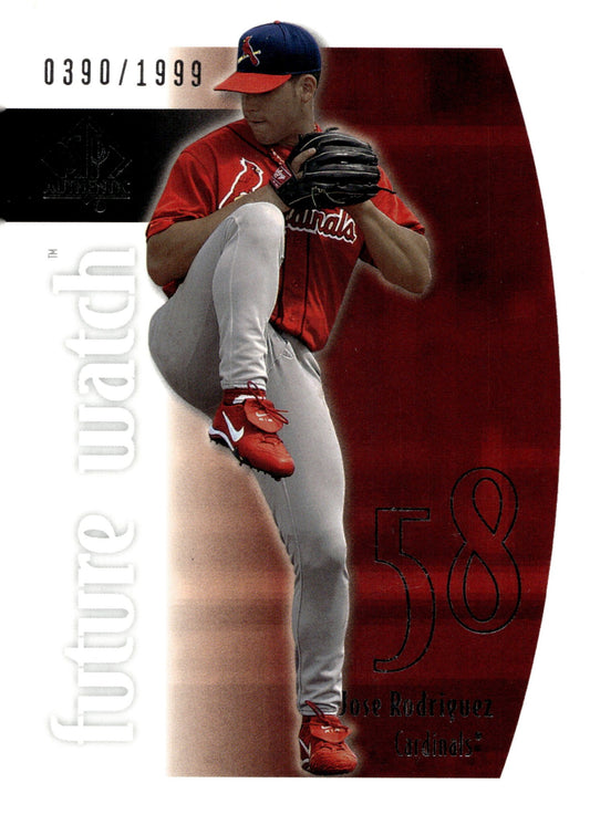 Jose Rodriguez 2002 Upper Deck SP Authentic Future Watch 0390/1999 225 - Collector Store LLC
