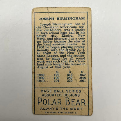 Joseph Birmingham 1911 T205 Polar Bear #20 PR - Collector Store LLC