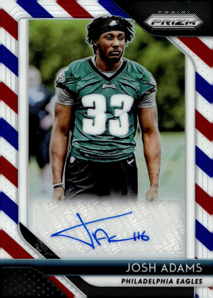 Josh Adams 2018 Panini Prizm Red White & Blue Prizm Auto #RA - JO - Collector Store LLC