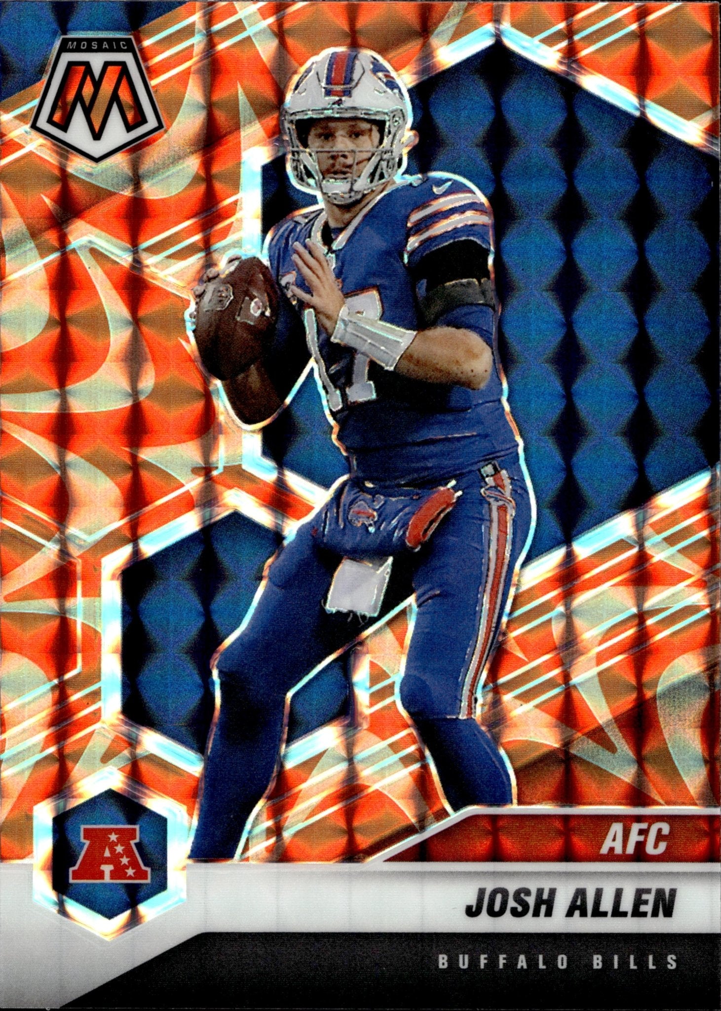 Josh Allen 2021 Panini Mosaic Reactive Orange Prizm #227 - Collector Store LLC