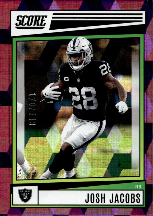 Josh Jacobs 2022 Panini Score Cubic 170/299 #126 - Collector Store LLC
