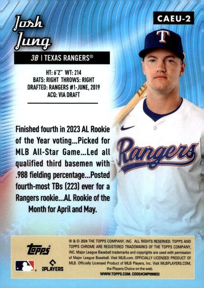 Josh Jung 2024 Topps Chrome All Etch Refractor #CAEU - 2 #1 - Collector Store LLC