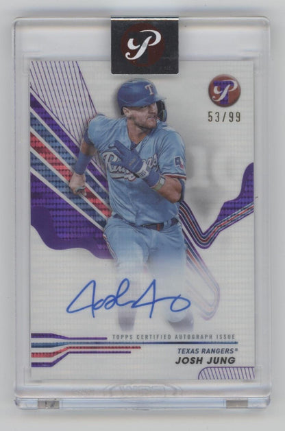 Josh Jung 2024 Topps Pristine Purple Pulsar Auto 53/99 #PA - JJ - Collector Store LLC