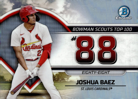 Joshua Baez 2023 Bowman Chrome Scouts Top 100 #88 Refractor #BTP - 88 - Collector Store LLC