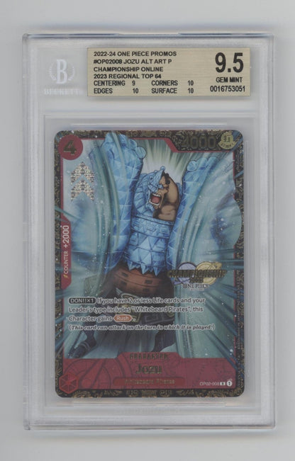 Jozu One Piece CCG Championship Online Regional Top 64 Alt Art Beckett 9.5 2 - Collector Store LLC