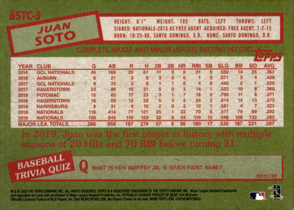 Juan Soto 2020 Topps 35th Anniversary Refractor 85TC - 3 - Collector Store LLC