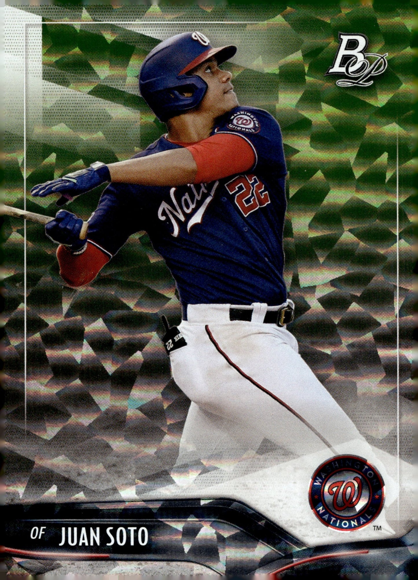 Juan Soto 2021 Bowman Platinum Green 73 - Collector Store LLC