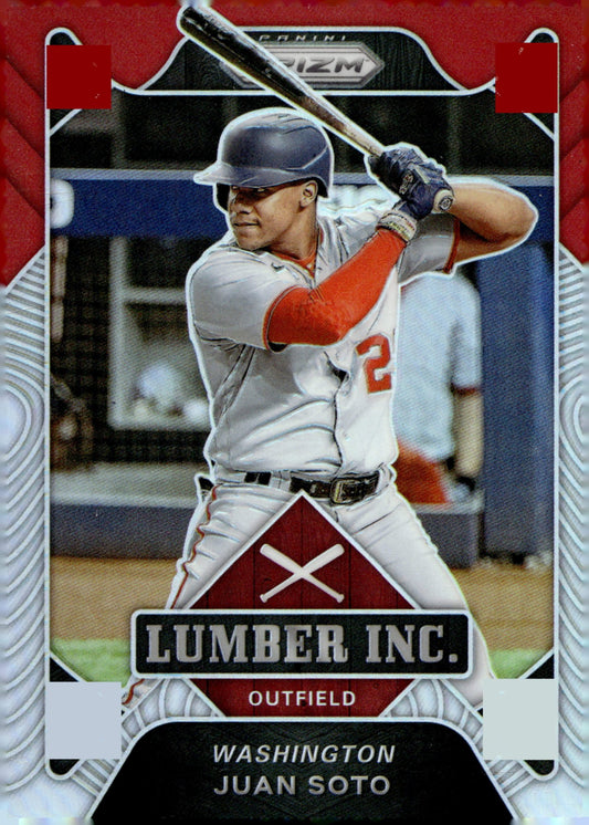 Juan Soto 2021 Panini Prizm Lumber Inc Prizm LI9 - Collector Store LLC