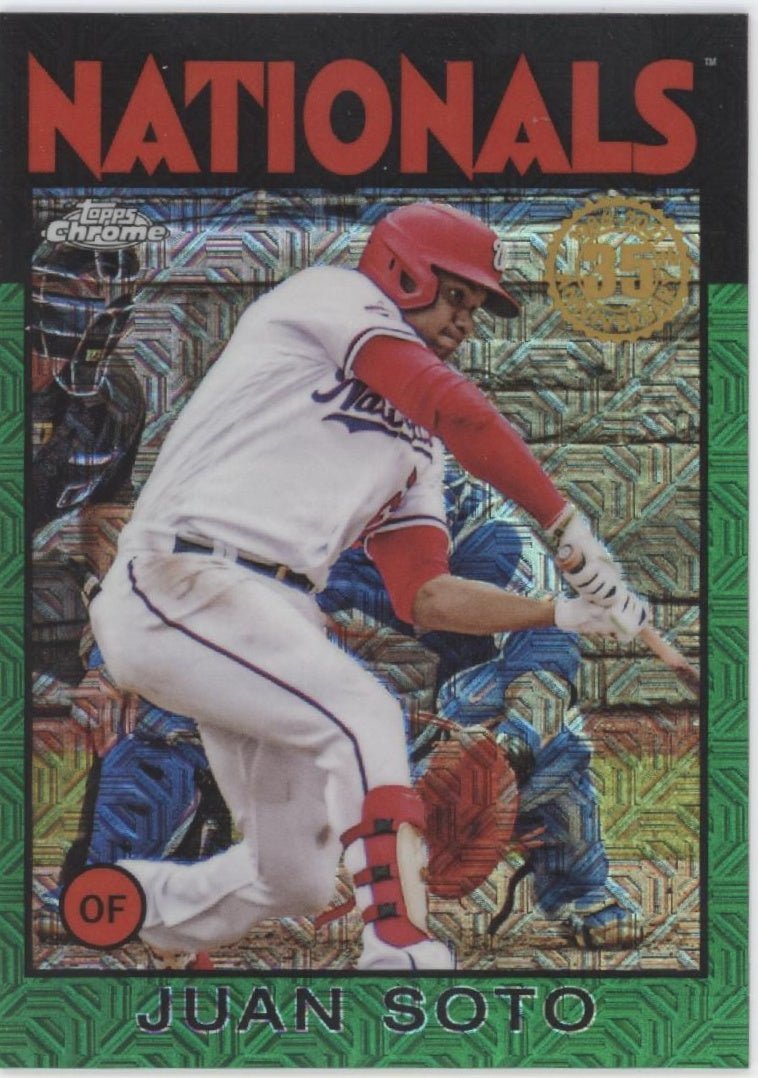 Juan Soto 2021 Topps Chrome Green Mojo Refractor 09/99 #86TC - 73 - Collector Store LLC