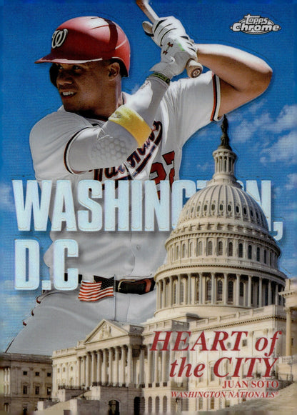 Juan Soto 2022 Topps Chrome Heart of the City Refractor HOC - 6 1 - Collector Store LLC