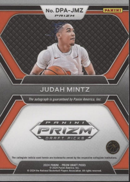 Judah Mintz 2024 Panini Prizm Draft Picks Prism Prizm RC Auto #DPA - JMZ - Collector Store LLC