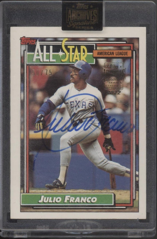 Julio Franco 2022 Topps Archives Signature Series Auto 50/75 #398 - Collector Store LLC