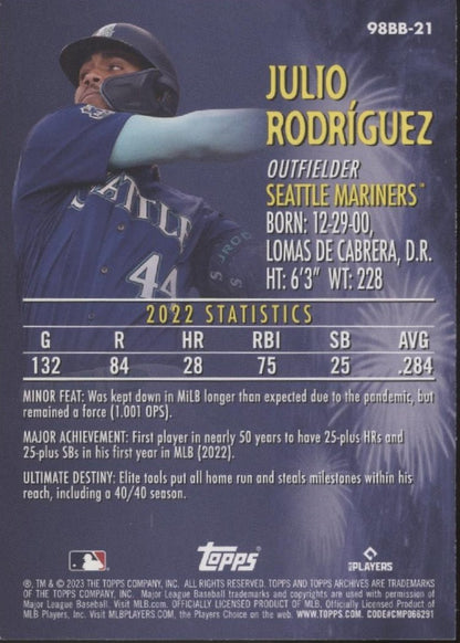 Julio Rodriguez 2023 Topps Baby Boomers #98BB - 21 - Collector Store LLC