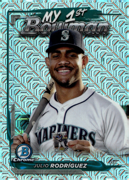 Julio Rodriguez 2024 Bowman Chrome My 1st Bowman Mojo Refractor #M1B - 28 #3 - Collector Store LLC