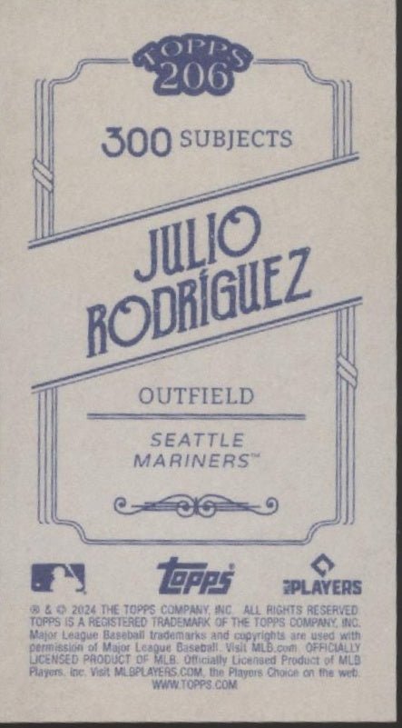 Julio Rodriguez 2024 Topps 206 Mini - Collector Store LLC