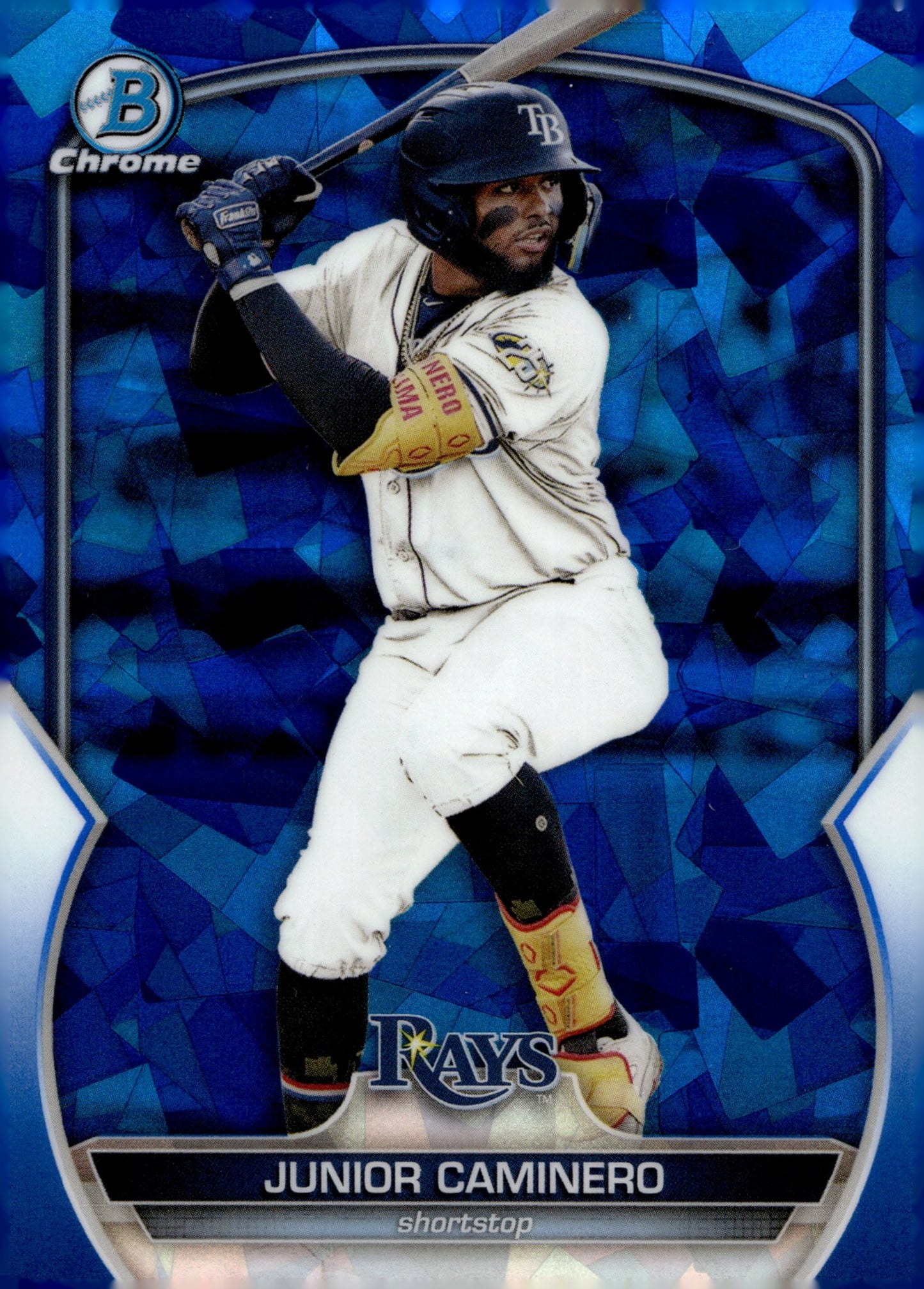 Junior Caminero 2023 Bowman Chrome Blue Cracked Ice Refractor #BCP - 162 - Collector Store LLC