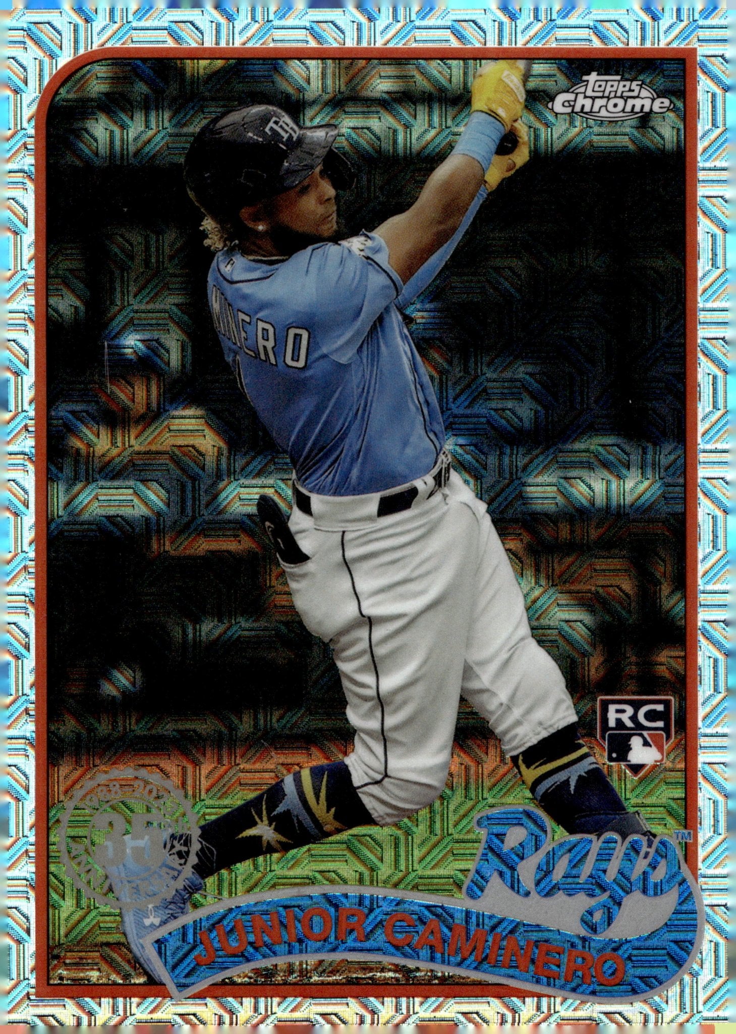 Junior Caminero 2024 Topps Chrome 35th Anniversary Mojo Refractor RC #T89C - 34 - Collector Store LLC