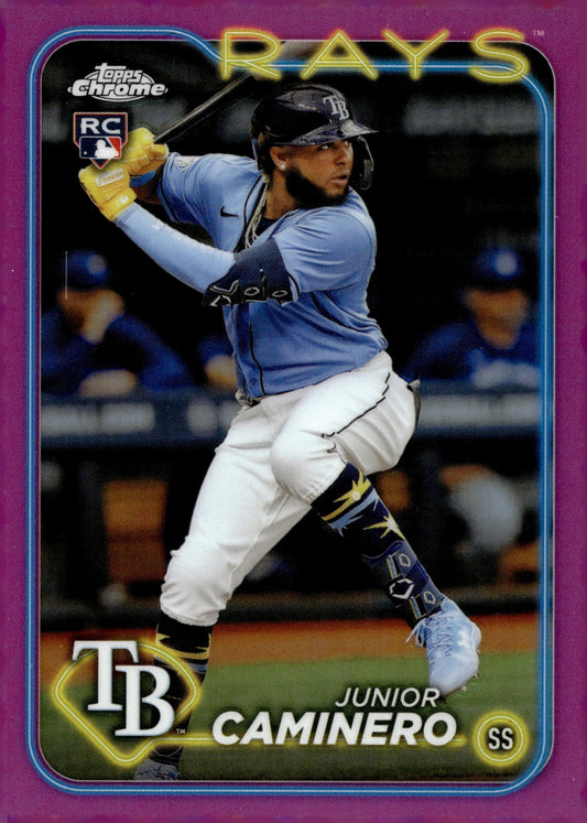 Junior Caminero 2024 Topps Chrome Fuchsia Refractor #213 - Collector Store LLC