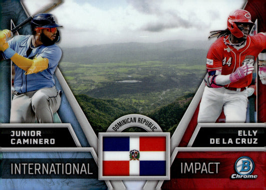 Junior Caminero / Elly De La Cruz 2024 Bowman Chrome International Impact #II - 15 - Collector Store LLC