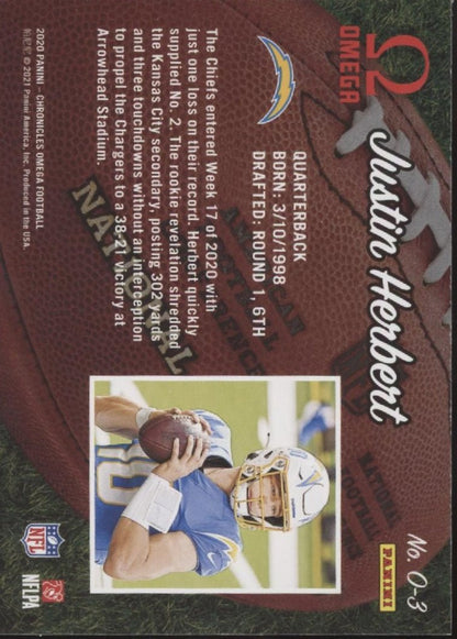 Justin Herbert 2020 Panini Chronicles Omega RC #O - 3 - Collector Store LLC