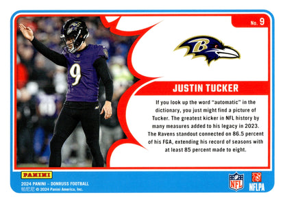 Justin Tucker 2024 Panini Donruss Action All Pros #9 - Collector Store LLC