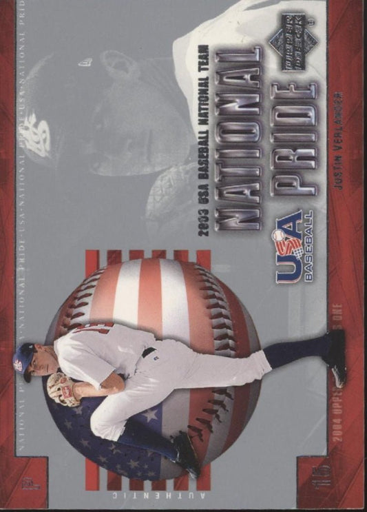 Justin Verlander 2003 Upper Deck National Pride #USA5 - Collector Store LLC