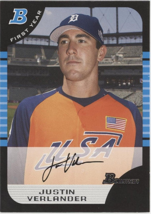 Justin Verlander 2005 Bowman 1st Year BDP129 - Collector Store LLC