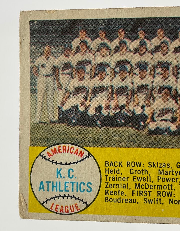 Kansas City Athletics 1958 Topps Team Card #174 VG - EX - Collector Store LLC