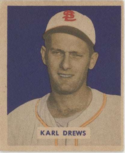 Karl Drews 1949 Bowman RC #188 St. Louis Browns VG - EX - Collector Store LLC