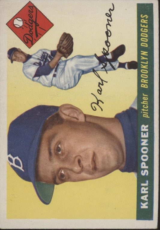 Karl Spooner 1955 Topps RC #90 Brooklyn Dodgers VG - EX - Collector Store LLC