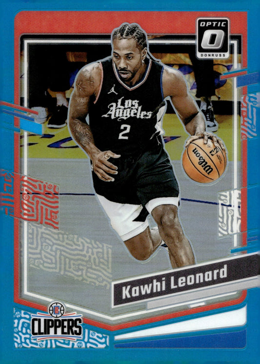 Kawhi Leonard 2023 - 24 Panini Donruss Optic Aqua Prizm 081/249 #95 - Collector Store LLC