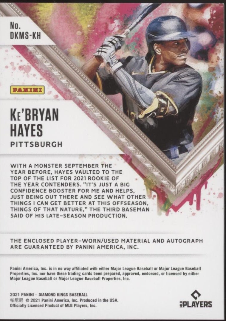 Ke'Bryan Hayes 2021 Panini Diamond Kings Swatches Auto #DKMS - KH - Collector Store LLC