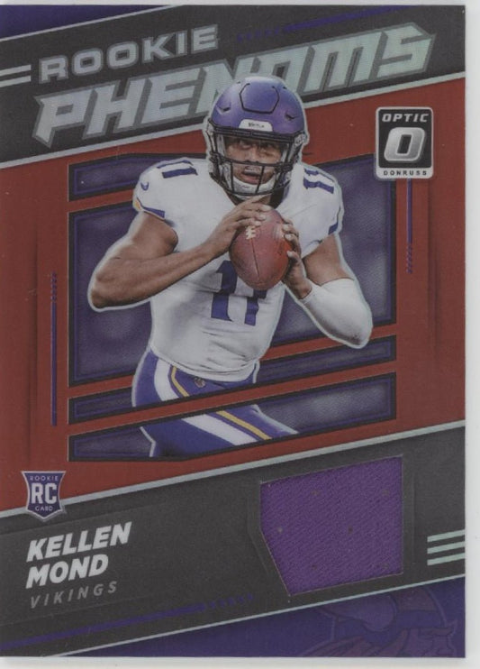 Kellen Mond 2021 Panini Donruss Optic Rookie Phenoms Red Prizm Swatch RC #RP - 21 - Collector Store LLC