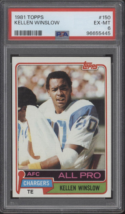 Kellen Winslow 1981 Topps RC #150 PSA 6 - Collector Store LLC