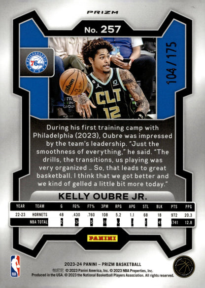 Kelly Oubre Jr. 2023 - 24 Panini Prizm White Prizm 104/175 #257 - Collector Store LLC