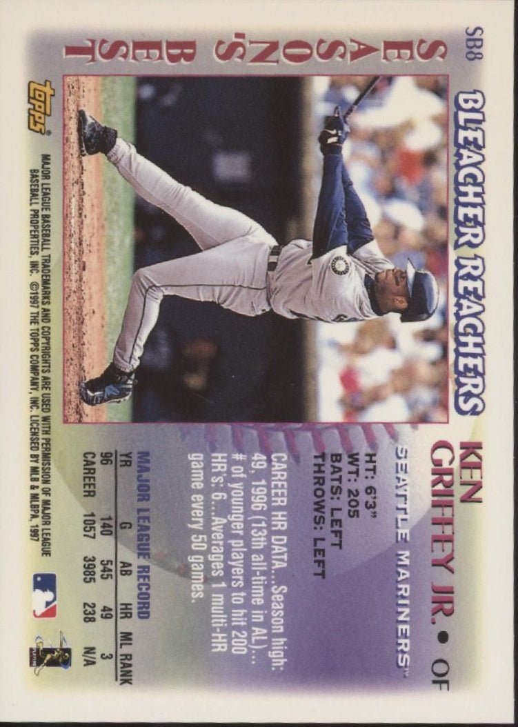 Ken Griffey Jr. 1997 Topps Bleacher Reachers Season's Best #SB8 - Collector Store LLC