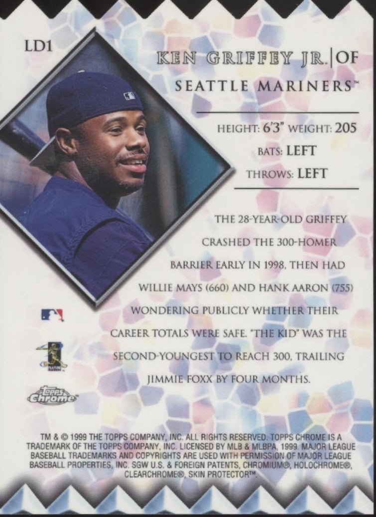 Ken Griffey Jr. 1999 Topps Chrome Lords of Diamond Die - Cut #LD1 - Collector Store LLC