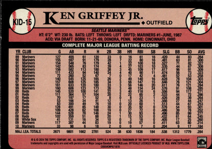 Ken Griffey Jr. 2024 Topps Celebration of The Kid #KID - 15 - Collector Store LLC