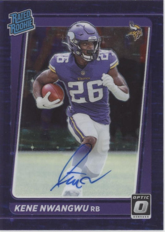 Kene Nwangwu 2021 Panini Donruss Optic Purple Stars Rated Rookie RC Auto 02/50 - Collector Store LLC