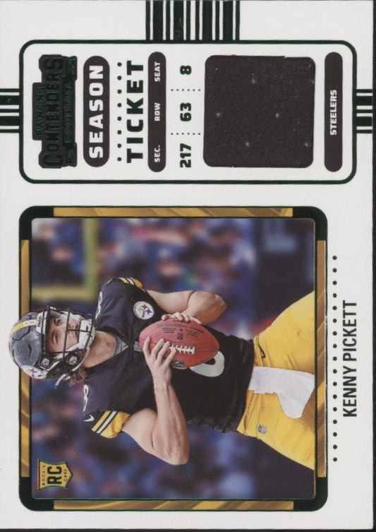 Kenny Pickett 2022 Panini Contenders Season Ticket Green Swatch RC #RSV - KPI - Collector Store LLC