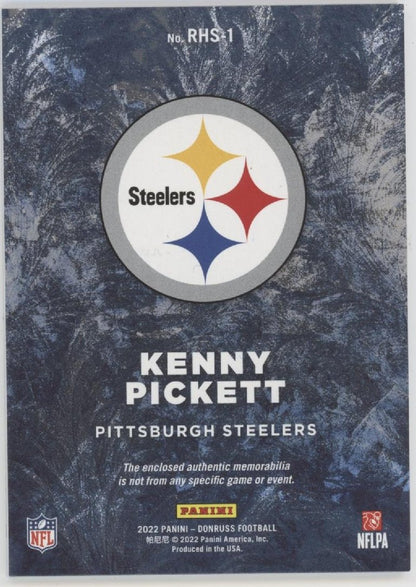 Kenny Pickett 2022 Panini Donruss Rookie Sweaters Swatch RC #RHS - 1 - Collector Store LLC