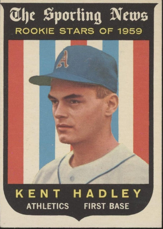 Kent Hadley 1959 Topps Sporting News RC #127 Kansas City Athletics EX - Collector Store LLC