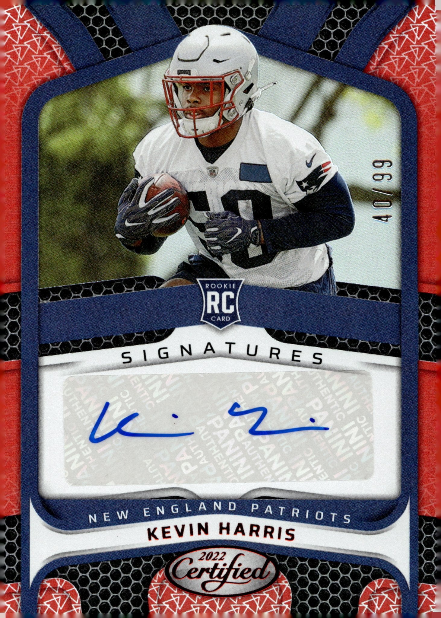 Kevin Harris 2022 Panini Certified Red Mirror RC Auto 40/99 #RS - KH - Collector Store LLC