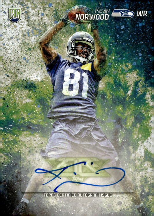 Kevin Norwood 2014 Topps Fire RC Auto #162 - Collector Store LLC