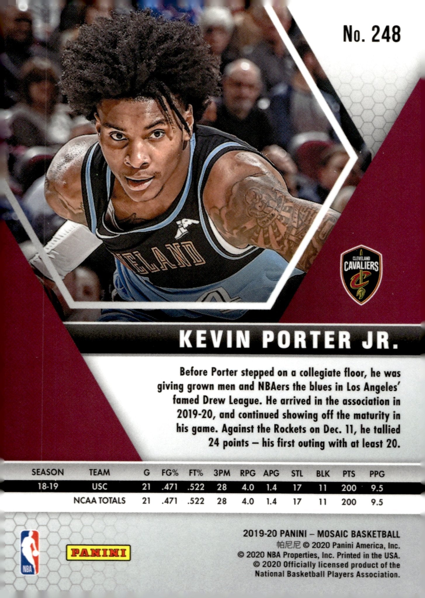 Kevin Porter Jr. 2019 - 20 Panini Mosaic RC #248 - Collector Store LLC