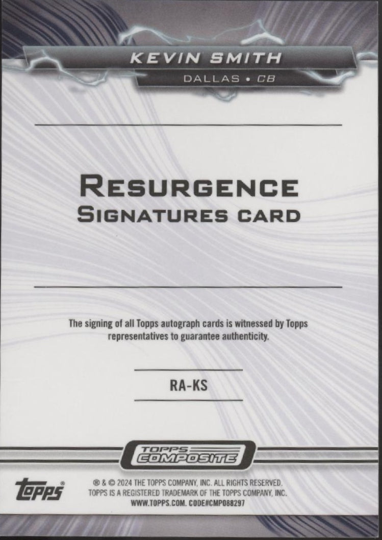 Kevin Smith 2024 Topps Composite Resurgence Refractor Auto #RA - KS - Collector Store LLC