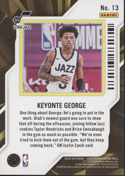 Keyonte George 2023 - 24 Panini Contenders Rookie of the Year 96/99 #13 - Collector Store LLC