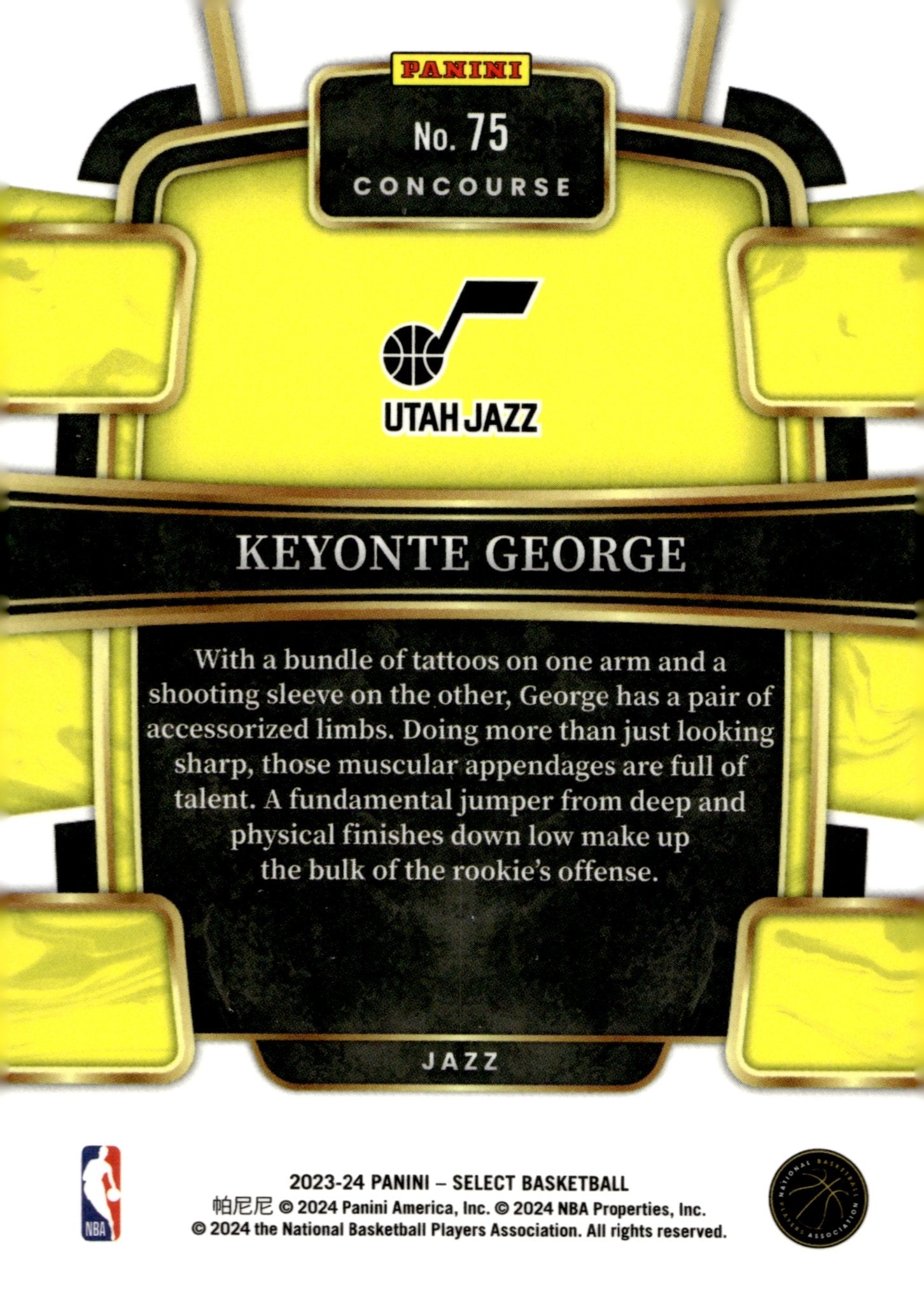 Keyonte George 2023 - 24 Panini Select Blue Prizm RC #75 - Collector Store LLC